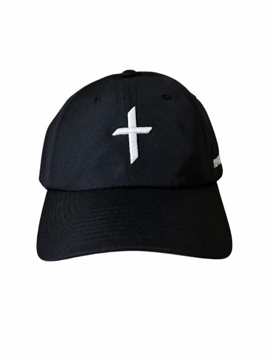 Black 220 With Embroidery White Thick Cross, Proverbs 4:18, and Crossover