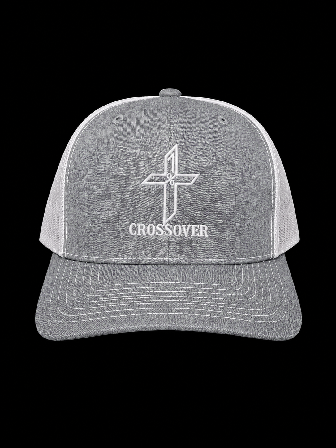 Heather Grey/White 112 With Embroidery White "Crossover" Logo