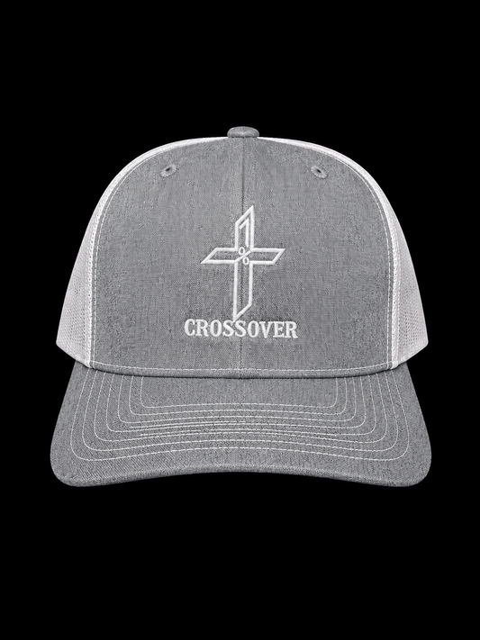 Heather Grey/White 112 With Embroidery White "Crossover" Logo