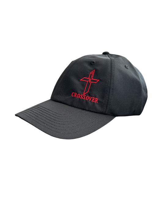 Black- 220 With Embroidery Red “Crossover” Logo