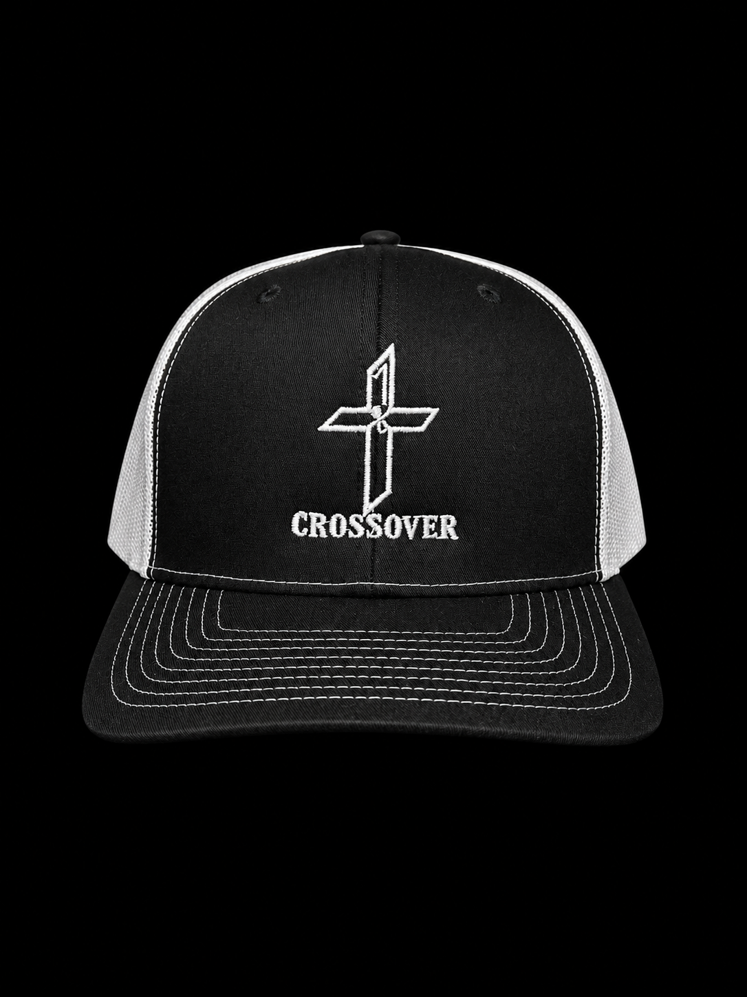 Black/White 112 With Embroidery White "Crossover" Logo