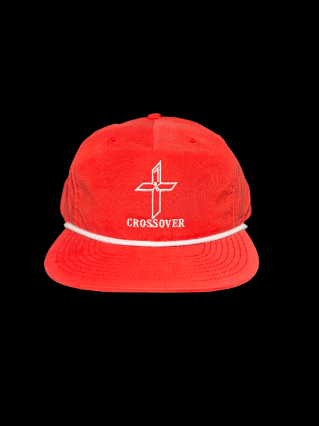 Red/White Rope 256 With Embroidery White "Crossover" Logo