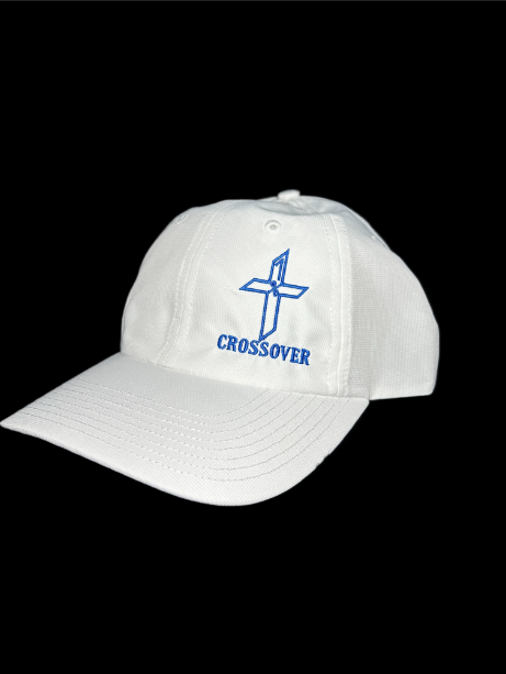 White- 220 With Embroidery Blue "Crossover" Logo